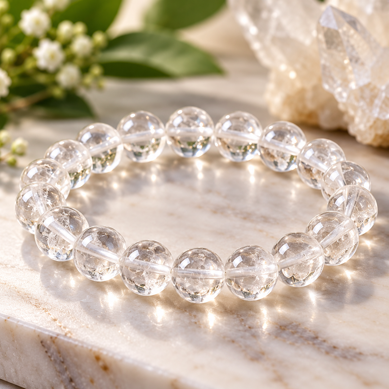 Clear Quartz Crystal Bracelet