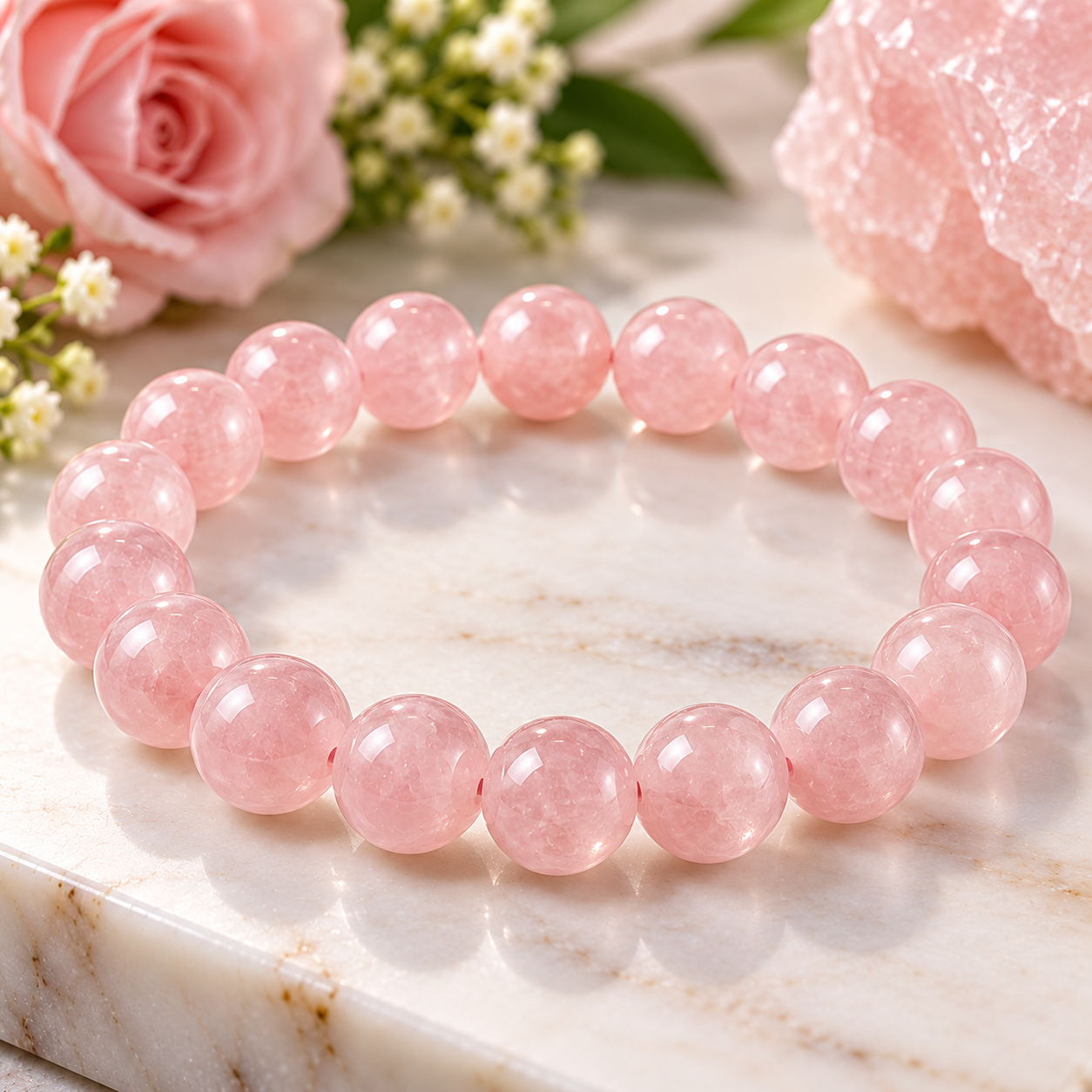 Rose Quartz Crystal Bracelet